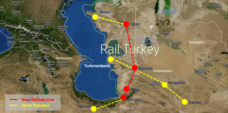 200 - Kazakistan Türkmenistan İran Demiryolu