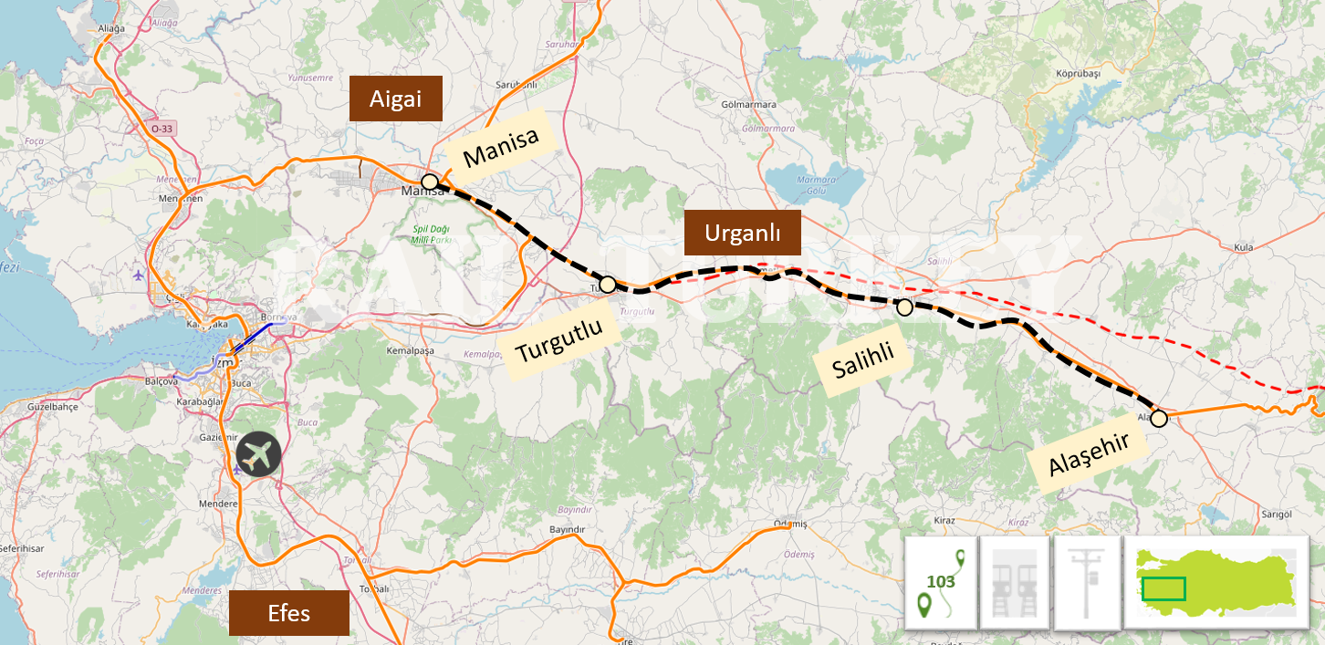 Manisa Alaşehir treni güzergahı
